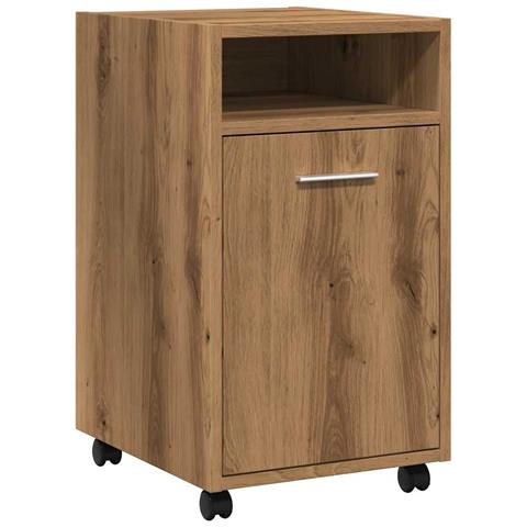 Armadio Con Ruote Rovere Artigianale 33x38x60 Cm In Truciolato - Foto 2