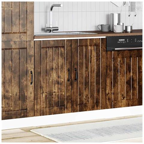 Mobile Base Lavello Lucca Rovere Fumo In Legno Multistrato - Foto 2