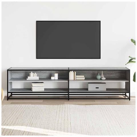 Mobile Porta Tv Grigio Sonoma 180,5x40x46 Cm In Truciolato - Foto 3