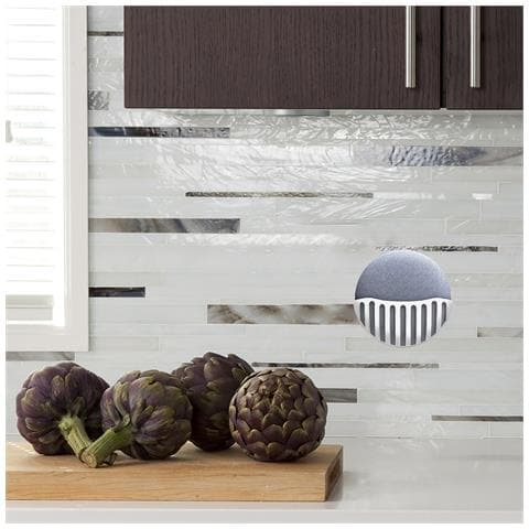 Dam Supporto Da Parete  Per Google Home Mini 10x5x8 Cm. Colore Bianco - Foto 2