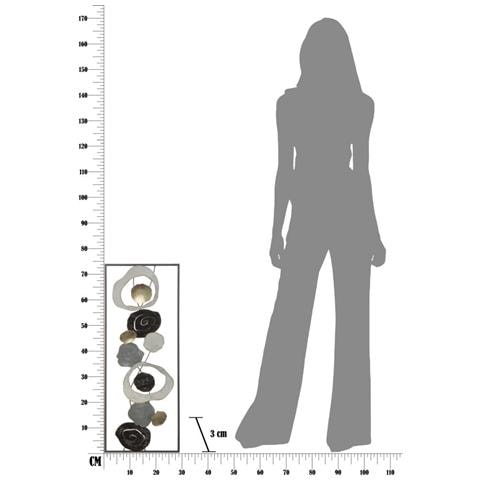 Decorazione In Metallo 3d Cerchi 15 - Multicolore - Metallo - 28,5x3x74 Cm - Foto 8