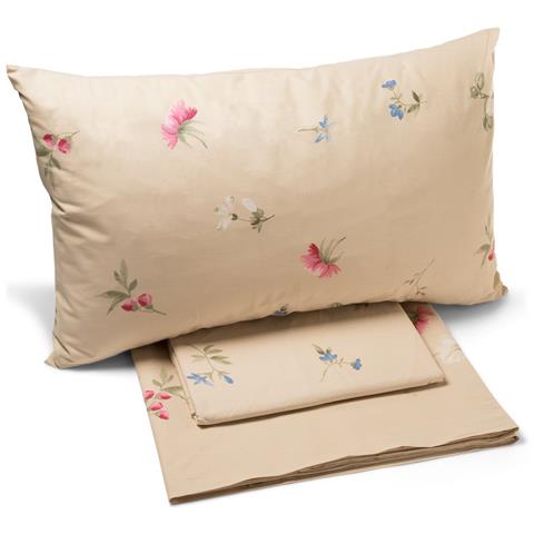 Completo Lenzuola Floral In Cotone Colore Bianco Misura Singolo - Foto 1