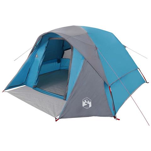 Tenda Familiare Cabina per 6 Persone Blu Impermeabile - Foto 2