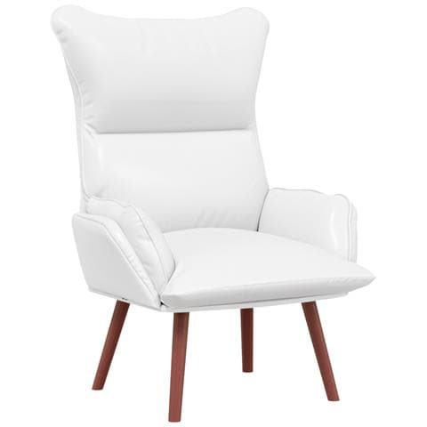 Poltrona Relax in Ecopelle Bianca - Foto 1