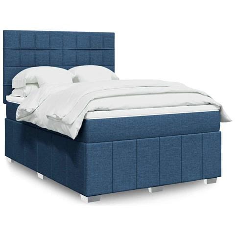 Giroletto a Molle con Materasso Blu 140x190 cm in Tessuto - Foto 2