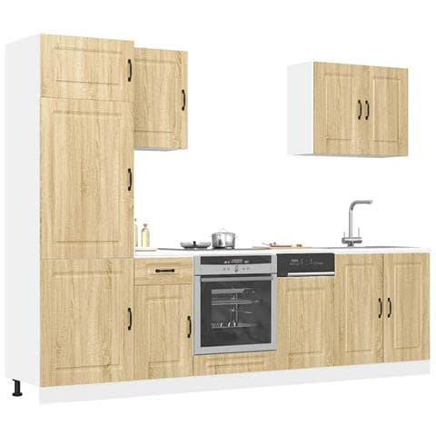 Set Mobili da Cucina 7 pz Kalmar Rovere Sonoma in Truciolato - Foto 2