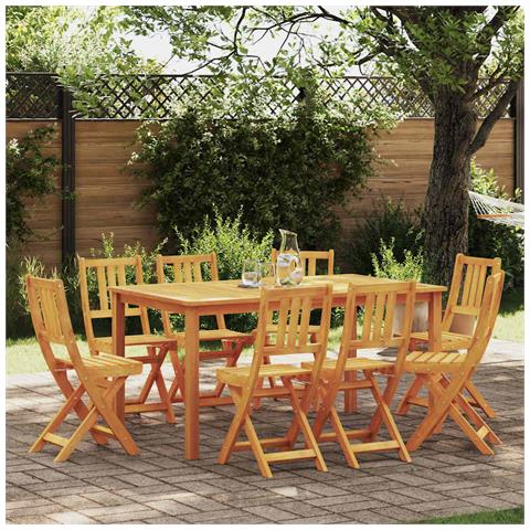 Sedia da Giardino 8 pcs Marrone 36 x 46 x 86cm - Foto 2