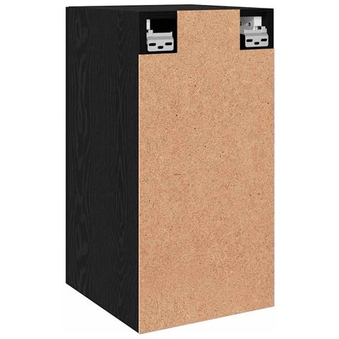 Mobile TV da Muro 2 pcs Rovere nero Legno multistrato - Foto 9