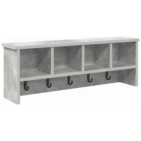 Appendiabiti a muro Grigio cemento 75 x 16 x 26 cm - Foto 1