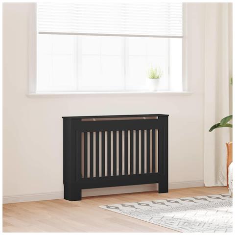 Copertura per radiatori 2 pcs Nero 112 x 19 x 81.5 cm - Foto 2