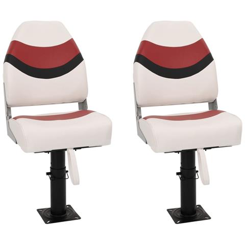 Set Sedile da Barca Pieghevole 4 pz con Schienale Alto - Foto 1