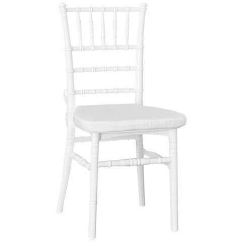 Sedia Chiavarina In Polipropilene Bianco Monoblocco Con Cuscino Antiscivolo - Foto 1