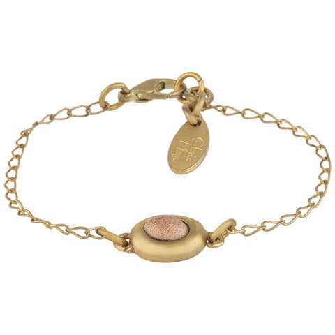 Bracciale In Oro E Resina Di Palissandro Color Oro - Foto 1