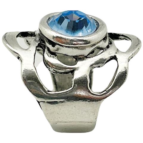 Anello A Nido D'ape Con Cristallo Sw Blu - Foto 2