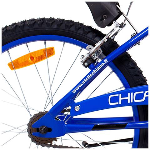 Sch Chicane 20'' - Bicicletta Per Bambini (6-10 Anni), Ruote 20'', Telaio Acciaio, Con Accessori - Colore Blu - Foto 5