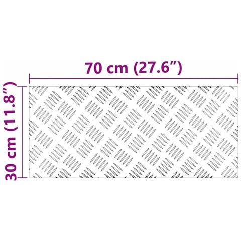 Dischi Quadrati 4 pcs Argento 70 x 30 cm Alluminio - Foto 8