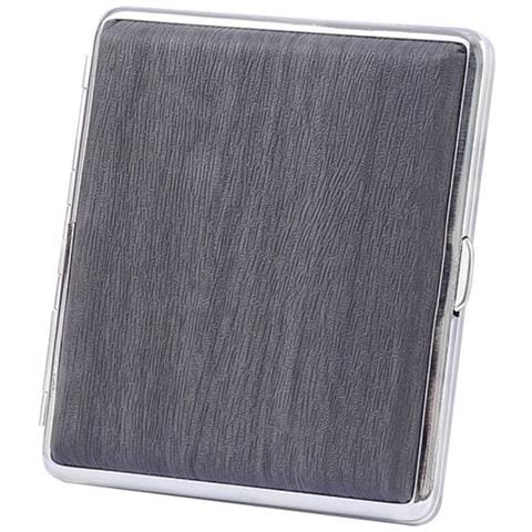 Portasigarette In Pelle Pu Con Texture In Legno - Contiene 20 Sigarette Di Dimensioni Standard Gray - Foto 1