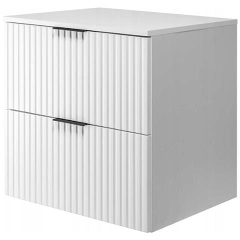 | Mobile sottolavabo - 60 cm | Bianco opaco - Legno | L /H /D 60/57/46 cm | 2 cassetti Softclose | Mobili bagno, mobili bagno, basi - Foto 1