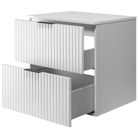 | Mobile sottolavabo - 60 cm | Bianco opaco - Legno | L /H /D 60/57/46 cm | 2 cassetti Softclose | Mobili bagno, mobili bagno, basi - Foto 10