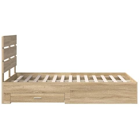 Struttura del letto con cassetto Rovere Sonoma 135 x 190 cm - Foto 9
