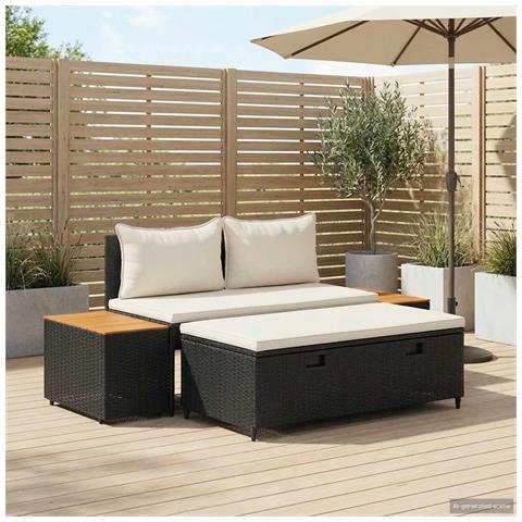 Set di divani da esterno 4 -Seater 4 pcs 55 x 30 x 39 cm - Foto 2