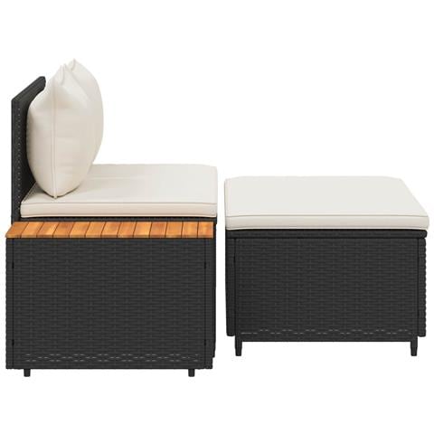 Set di divani da esterno 4 -Seater 4 pcs 55 x 30 x 39 cm - Foto 9
