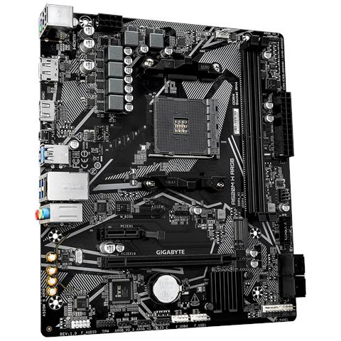 A520M H ARGB Scheda Madre - Supporta CPU AMD Ryzen Serie 5000, fino a 5100 MHz DDR4 (OC), M. 2 PCIe 3.0 x4, LAN 1 GbE, USB 3.2 Gen 1 - Foto 2