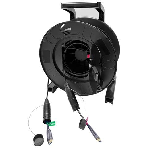 50m OPTIC HDMI 4K Amored cable on drum cavo HDMI HDMI tipo A (Standard) Nero - Foto 1