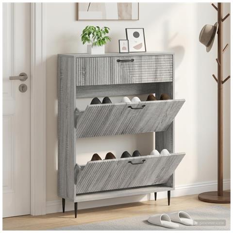 Mobile per scarpe HAARLEM 78 x 24 x 103 cm Legno ingegnerizzato - Foto 2