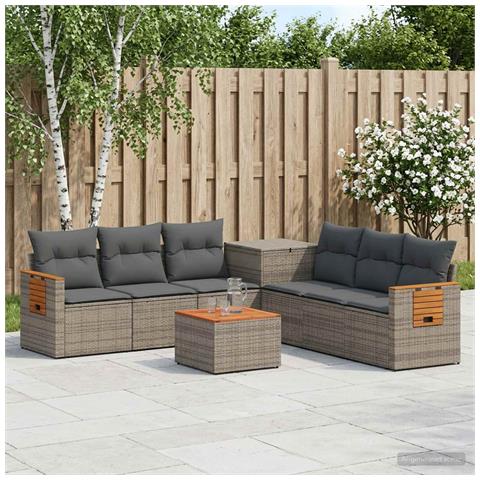 Set di divani 8 pz Grigio e Grigio Scuro - Foto 10