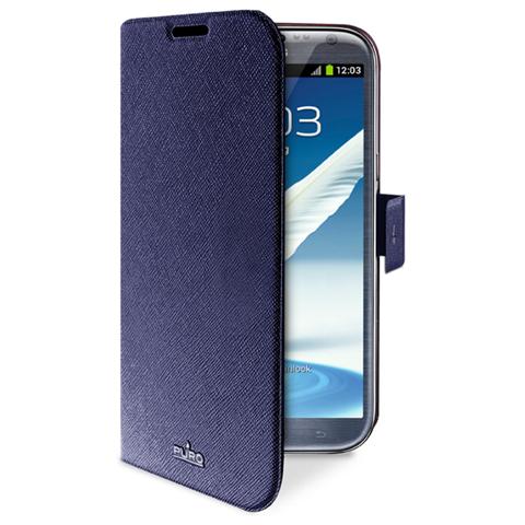 Custodia Galaxy Note 2 "Slim" Ecopelle Blu - Foto 1