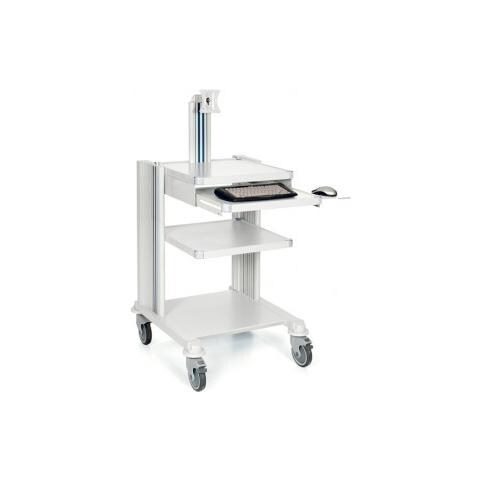 Carrello Professionale - 2 Ripiani + Tastiera E Supporto Monitor - Foto 1