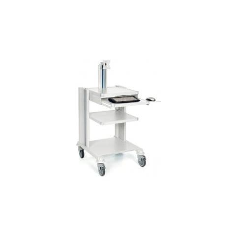 Carrello Professionale - 2 Ripiani + Tastiera E Supporto Monitor - Foto 2