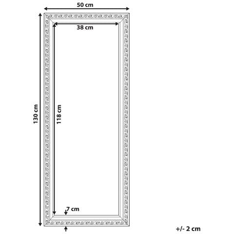 Specchio A Parete - Cornice Bianca - 51 X 141 Cm - Vars - Foto 19