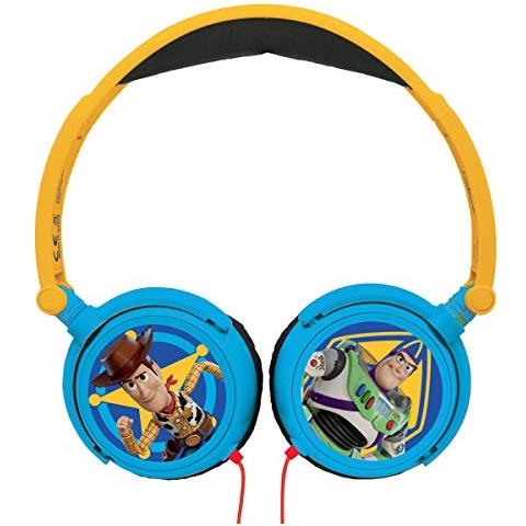 Alimentazione a Misura di Bambino Blu//Giallo Lexibook Disney Toy Story 4 Cuffie Stereo Colore Pieghevole e Regolabile HP015TS Buzz /& Forky Woody