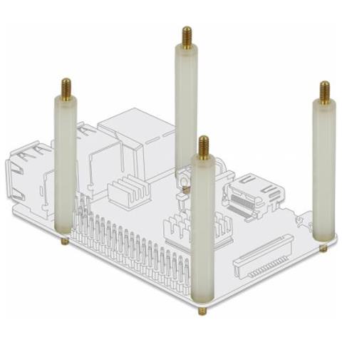 Distanziatori M2,5 X M3, Esagonali, Esterno /esterno, 42 Mm Naturale 4 Pezzi - Foto 2