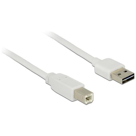 0.5m, USB2.0-A / USB2.0-B 0.5m USB A USB B Bianco cavo USB - Foto 1