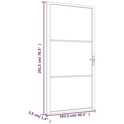 Porta Interna 102,5x201,5 Cm Bianca In Vetro Esg E Alluminio - Foto 9