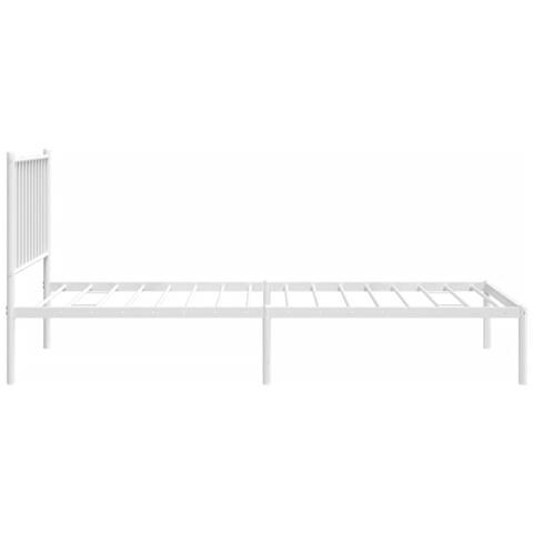 Giroletto Con Testiera Metallo Bianco 80x200 Cm - Foto 2