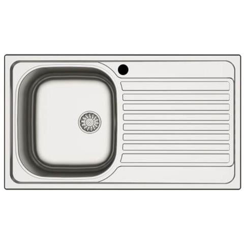 Lavello Incasso Cucina Mp861vdx Acciaio 86x50 Cm Una Vasca E Gocciolatoio Destro - Foto 2