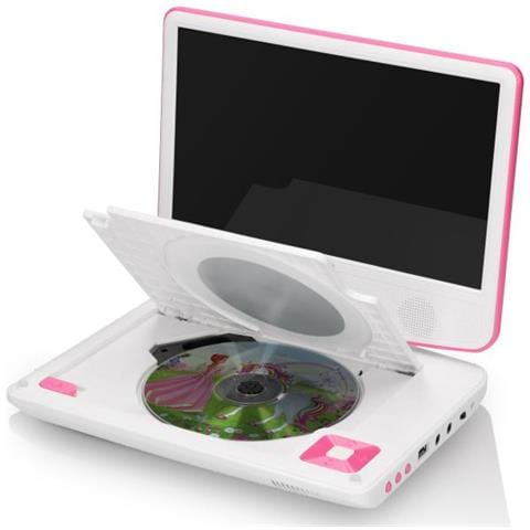 Dvp-920pk Lettore Dvd /blu-ray Portatile Lettore Dvd Portatile Convertibile 22,9 Cm (9"") 800 X 480 Pixel Rosa, Bianco - Foto 3