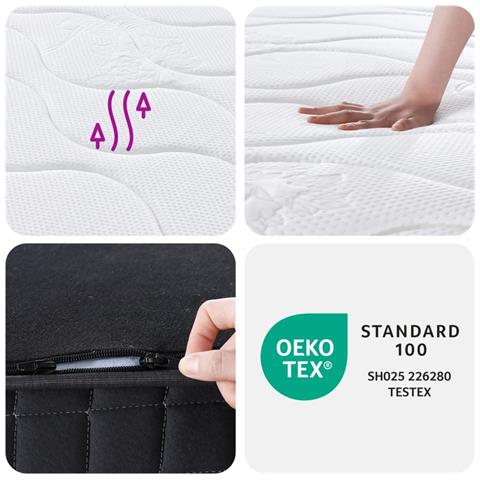 Materasso a Molle Bonnel Medio 90x190 cm Single Size - Foto 9