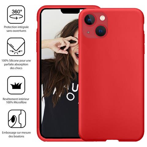 Cover Per Iphone 13 Pro Premium Silicone Microfibra, Rosso - Foto 2