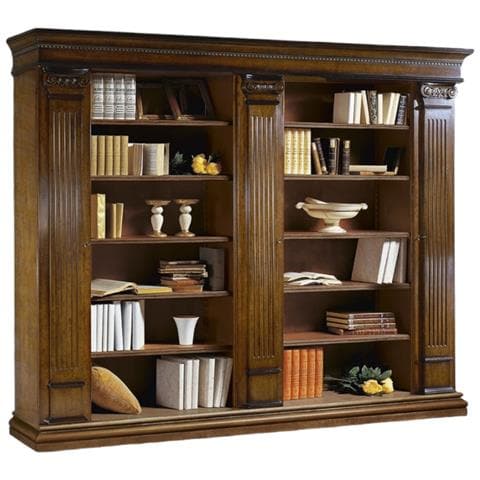 Libreria Classica 3 Porte E 22 Ripiani In Legno 306x52x240 - Foto 1