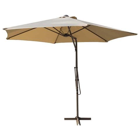 Ombrellone Da Giardino Ø3 Mt Con Antivento E Base A Crociera Perinde - Burlywood - Foto 1