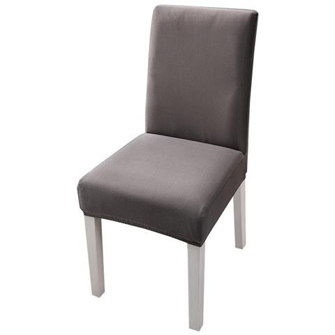 Fodera Per Sedia Da Pranzo Per La Casa In Tinta Unita Grey - Foto 1