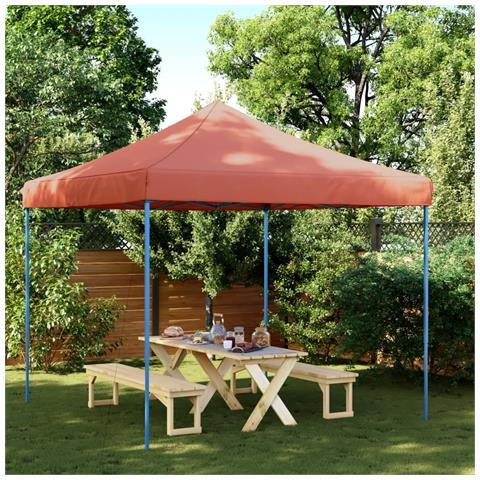 Tenda Da Festa Pieghevole Pop-up Terracotta 292x292x315 Cm - Foto 1