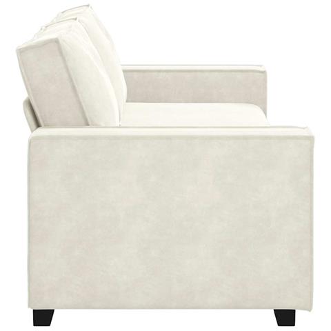 Divano a 3 Posti Crema 180 cm in Velluto - Foto 9