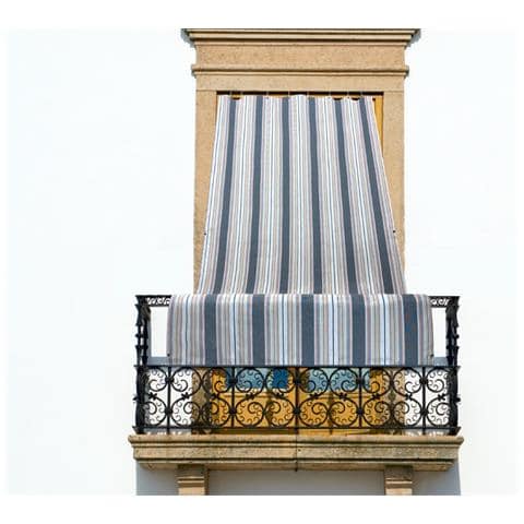 Tenda Da Sole A Caduta Per Esterno Balcone Casa Telo Ombra Modello Riga Fine 145x300 Grigio - Foto 1
