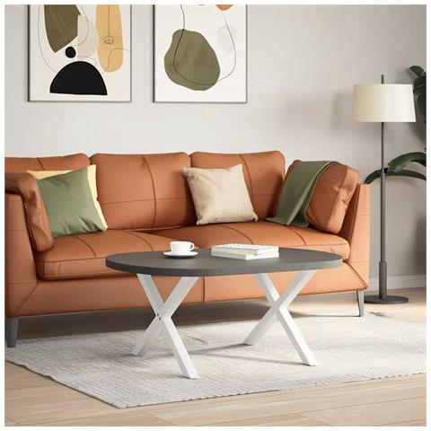 Gambe Tavolino Caffè A X 2 Pz Bianco 70x(42-43) Cm Acciaio - Foto 2